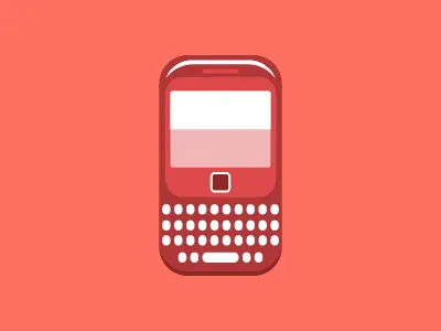 Flat Icon Red Smartphone bb flat icon icons minimal red smartphone