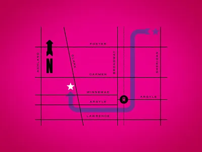 Early To Bed Moving Announcement Map map pink