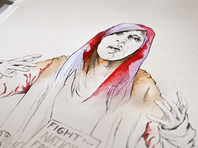 Oracymusic 003 bic cover hip hop music oracy rap rough singer sketch watercolor woman