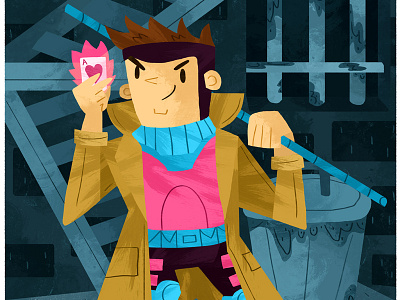 Gambit character design comic comics gambit illustration illustrator marvel remy lebeau x men xmen