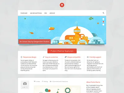 PULIRE - Responsive Multipurpose Tumblr Theme blog clean css3 custom disqus html5 jquery minimal portfolio responsive social theme tumblr tumblr theme white
