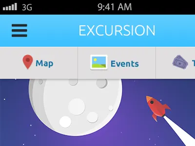 Excursion design ios ui