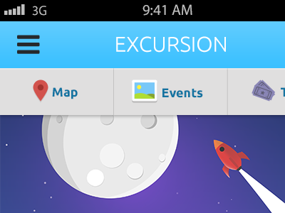 Excursion design ios ui