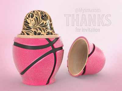 Thanks! debut dribbble first shot hello illustration invitation matreshka russian dolls thank you thanks