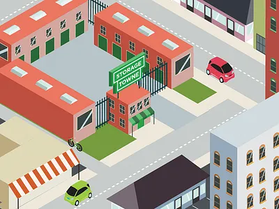 Isometric City flat illustration isometric vector