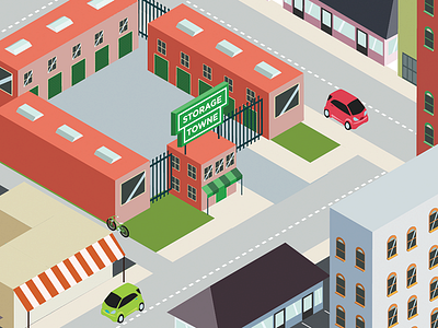 Isometric City flat illustration isometric vector