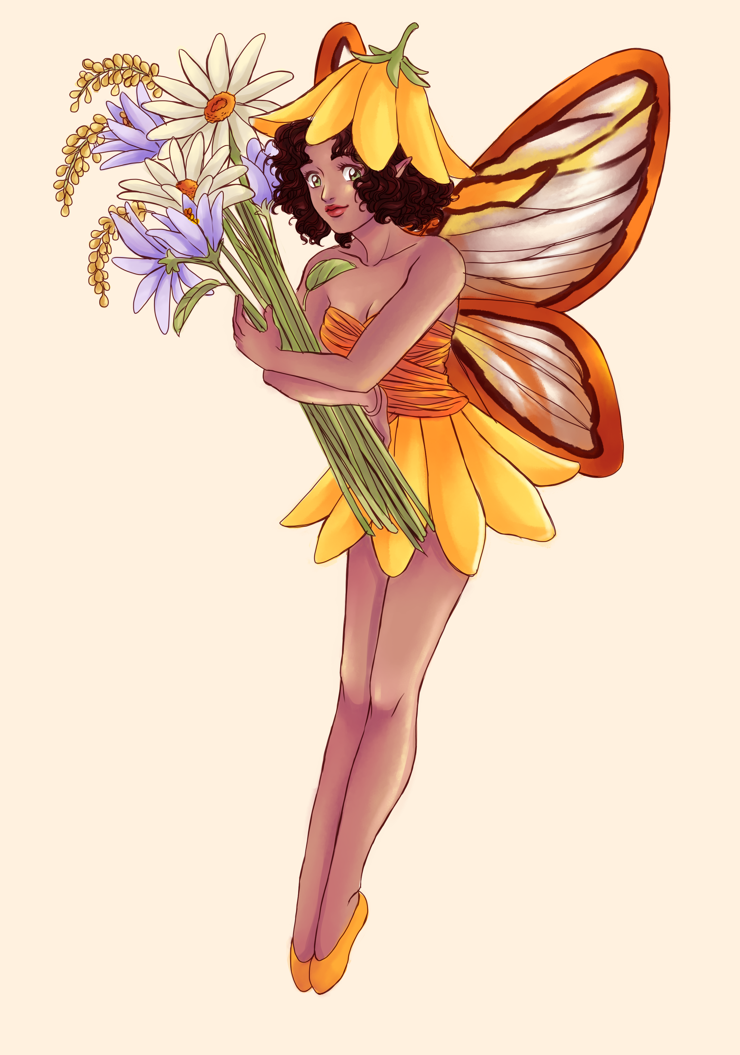 Flower Fairy anime character design digital paiting fairy fantasy illustration manga