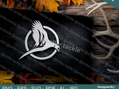 Pheasant Deer Antler Hunting Logo Exclusive License deer hunting hunting logo pheasant hunting