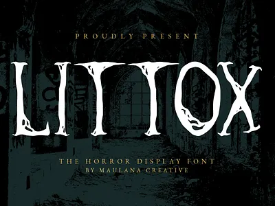 Littox Horror Display Font animation branding design font fonts graphic design illustration logo nostalgic