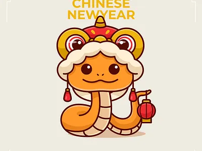 HAPPY CHINESE NEW YEAR🧧 cartoon chinese new year cute cute snake imlek lunar year mascot snake snake cartoon year of the snake