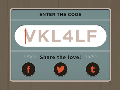 Code Entry ios iphone social sharing text box