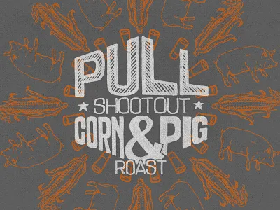 PULL design hand lettering texture type