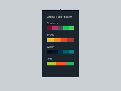 Color Palette (.psd, HTML & CSS) codepen color palette colors css css3 html html5 palette ui user experience user interface ux widget