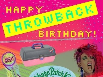 Just for Fun! Throwback Birthday Card 1980s 80s birthday card ecard retro throwback