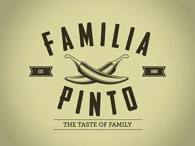 Familia Pinto Logo chilli clean familia family hipster logo retro rielly sauce shane simple vector vintage