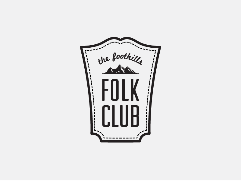 Foothills Folk Club brand folk guitar identity logo music