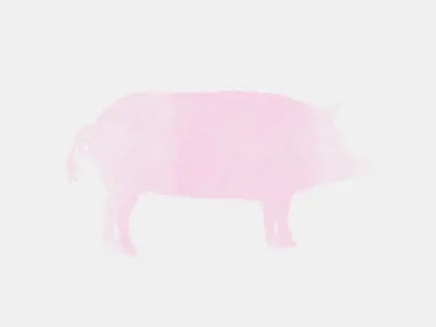 Watercolor Pig animal bacon logo oink paint pig pink pork watercolor