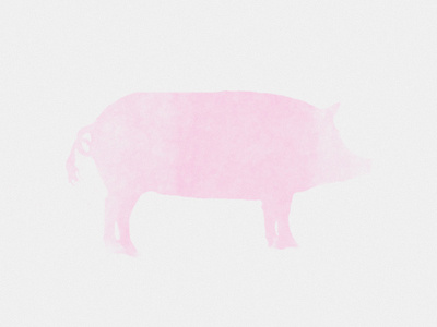 Watercolor Pig animal bacon logo oink paint pig pink pork watercolor