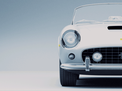 Ferrari Gto Top Qtr 250 gto 3d 3ds max animated autos cars classic car design ferrari ferrari gto gto lighting texturing vray white