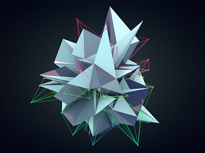 Polygon Atom Array 3d cinema4d coloring digital displacement photoshop render