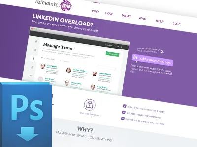 Onepager Free PSD flat freebie layout mockup onepager photoshop psd template ui ux web design web site