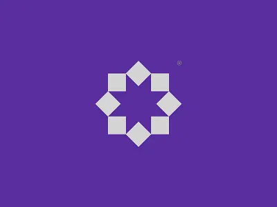 Sun Square — Symbol brand branding flat graphical logo minimal purple simple square sun symbol
