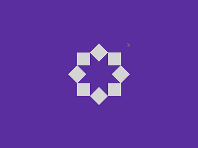 Sun Square — Symbol brand branding flat graphical logo minimal purple simple square sun symbol