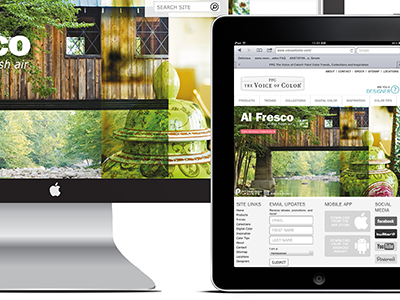 Responsive Voice of Color Web Site Design design ipad ppg industries responsive tablet voice of color web