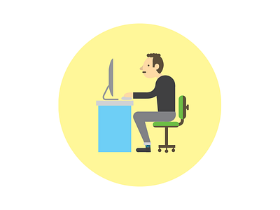 What Are You Doing After Graduation computer designer desk get a job graphic designer illustration office vector work working