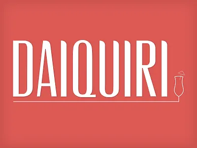 Daiquiri Title alcohol banner branding drink email font icon logo red rounded type typography web