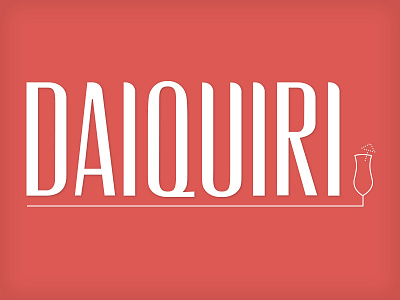 Daiquiri Title alcohol banner branding drink email font icon logo red rounded type typography web
