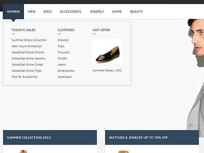 Shop dropdown ecommerce magento menu open cart presta shop sales shop virtuemart