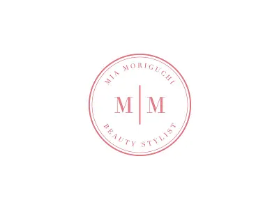 Mia Moriguchi :: Watermark all caps beauty beauty stylist braizen centered m mia mia moriguchi moriguchi pink serif stacked stylist uppercase classic didot
