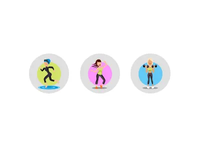 Activity Icons3 dance icons sport triathlon women workout