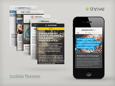 Thrive Mobile Themes brand mobile series site template theme web