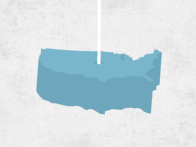 Hole In One 3d blue flag grunge hole illustration map minimalistic simple us