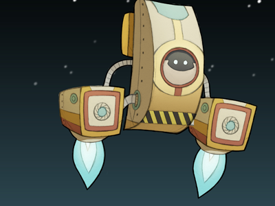 Rocket robot rocket space