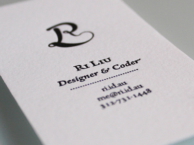 Business Card letterpress