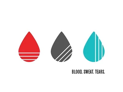 Drops blood drops sweat tears