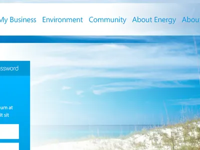 FPL Case Study beach blue energy gradient translucent web design white