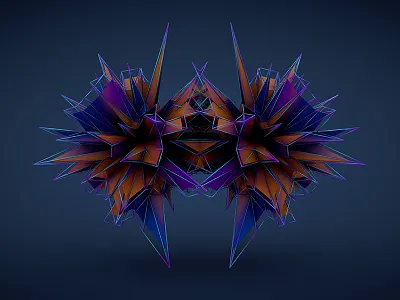 Caged array atom cinema4d photoshop post production render