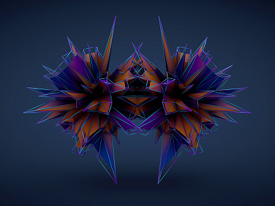 Caged array atom cinema4d photoshop post production render