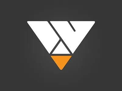 "W" Shuttlecock badminton birdie letter logo mark shuttlecock triangle w women