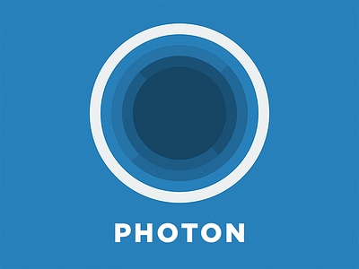 Photon Mark concept flat gotham icon ios app logo