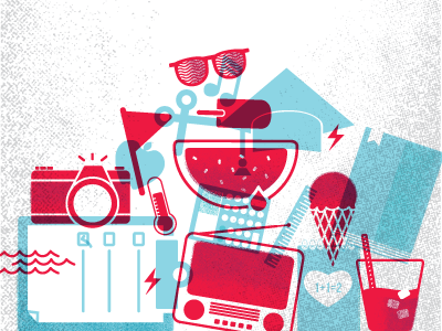 Summer School icons fun hot weather icons school summer supplies