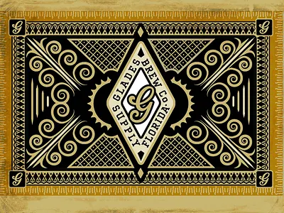 Glades Brew Co. Supply Gift Box beer box brew brewery label deco diamond logo retro vintage