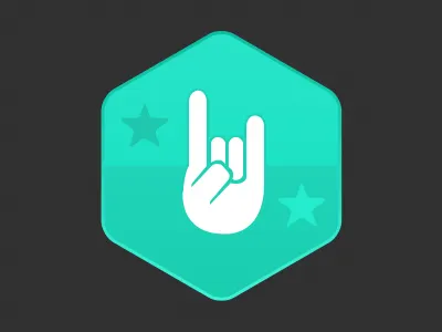 Metal! concert icon metal teal