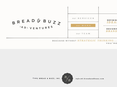 Bread & Buzz advertising branding logo marketing typography web design