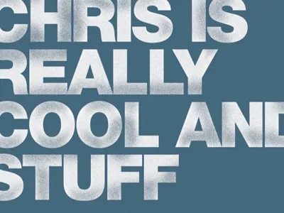 Chris Is Cool chris cool is lowden