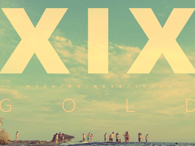 GoodMedicineVol19 album art gold ocean photo retro summer typography